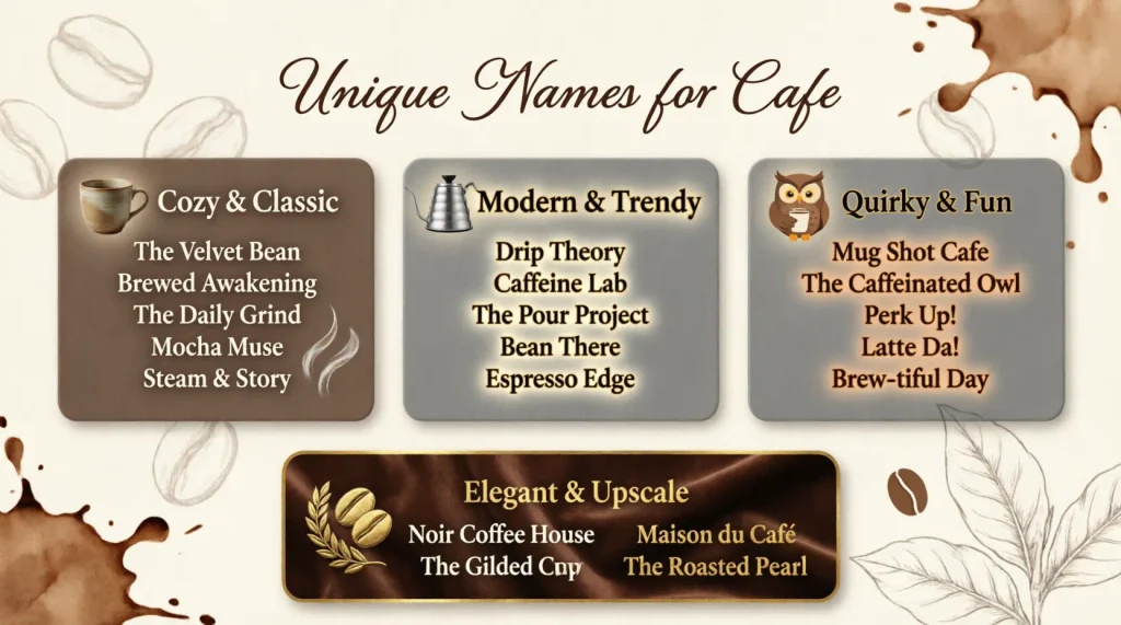 Unique Names for Cafe