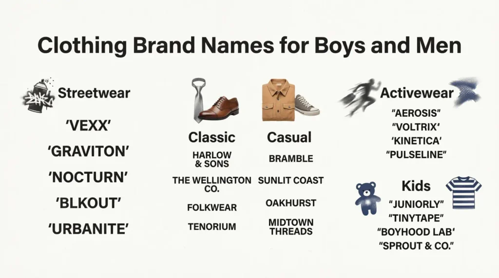 Clothing Brand Names for Boys and Men