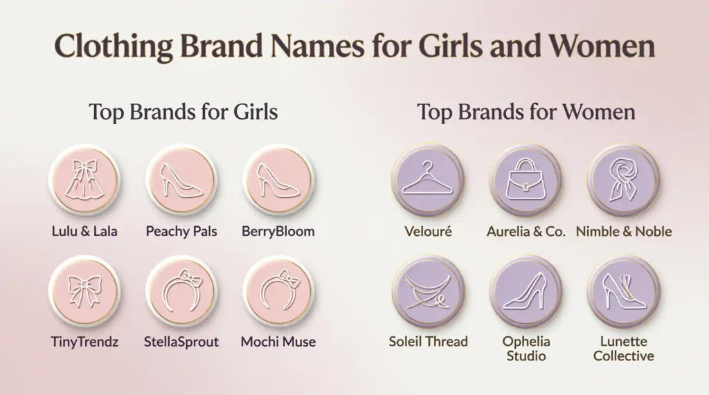 Clothing Brand Names for Girls and Women