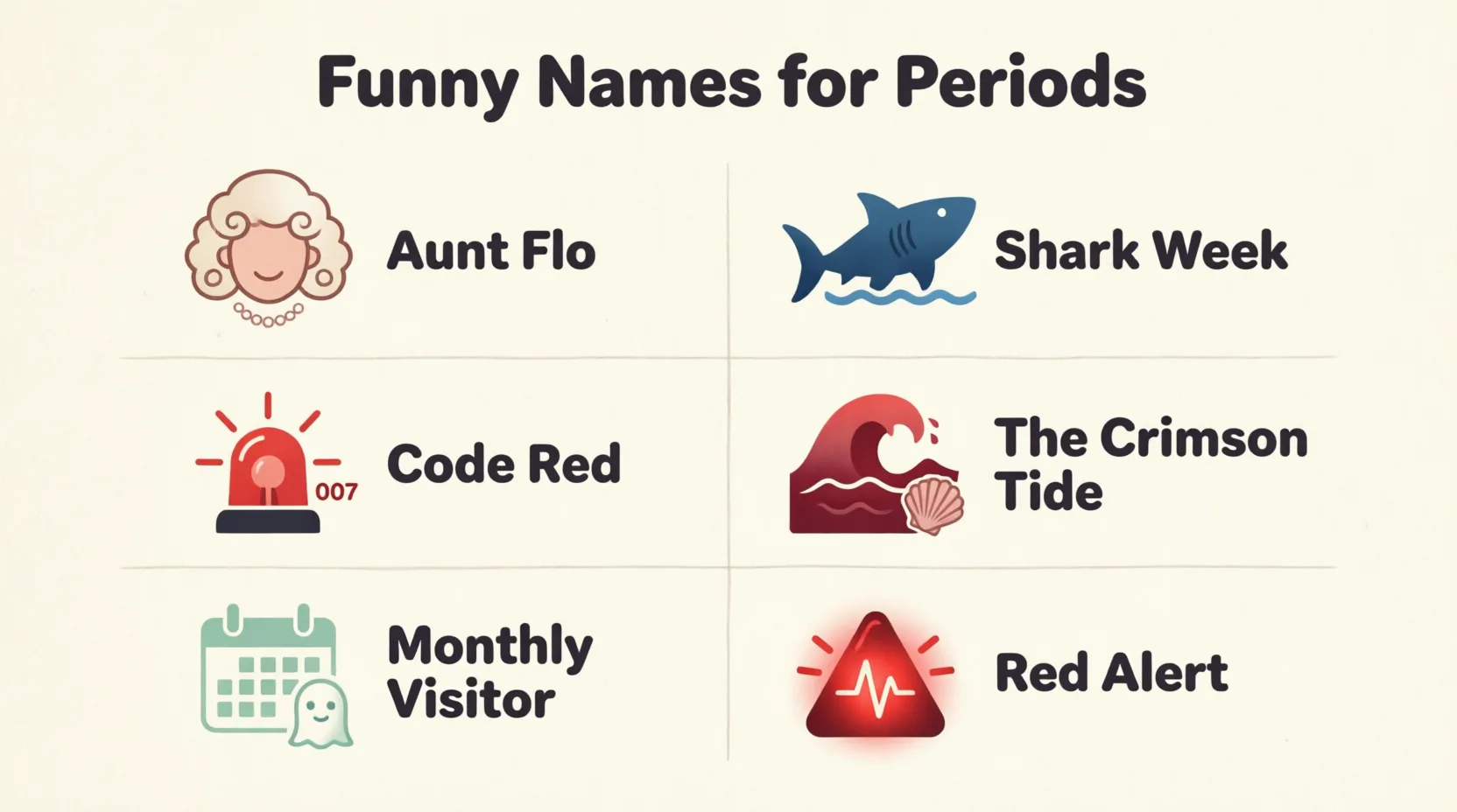 funny names for periods