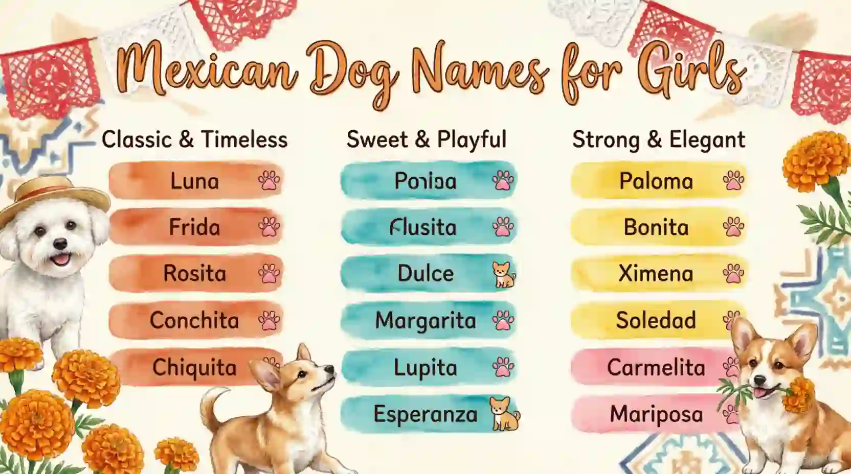 mexican dog names for girls