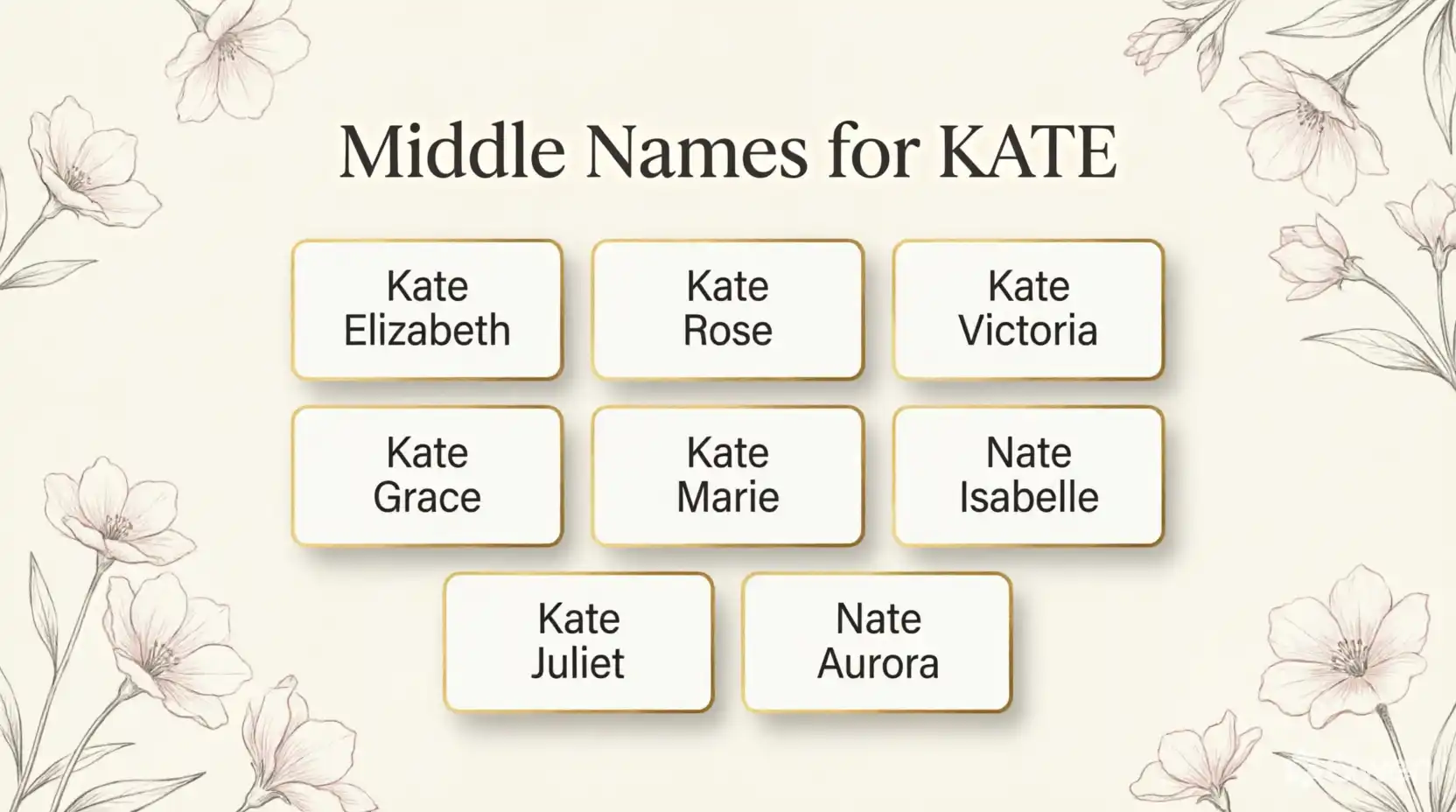 middle names for kate