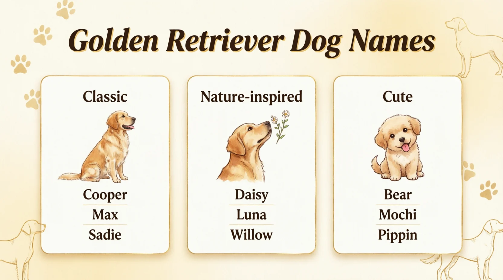 dog names for golden retrievers